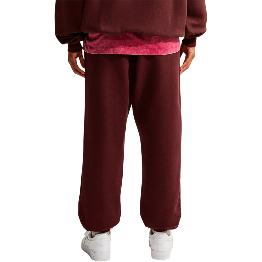 Nike pantalón mujer W NK STDO FLC MW HR OS CFF PNT ROJO vista trasera