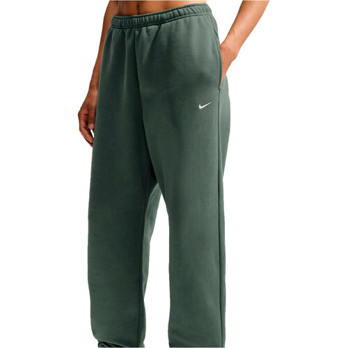 Nike pantalón mujer W NK STDO FLC MW HR OS CFF PNT VERDE