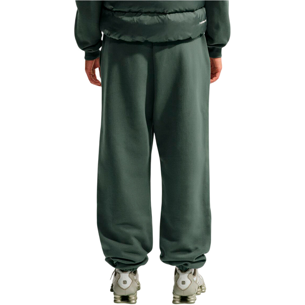 Nike pantalón mujer W NK STDO FLC MW HR OS CFF PNT VERDE vista trasera