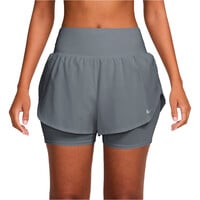 Nike pantalón running mujer DRI-FIT FLOW GRIS vista frontal