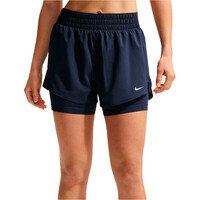 Nike pantalón running mujer DRI-FIT ONE AZUL vista frontal
