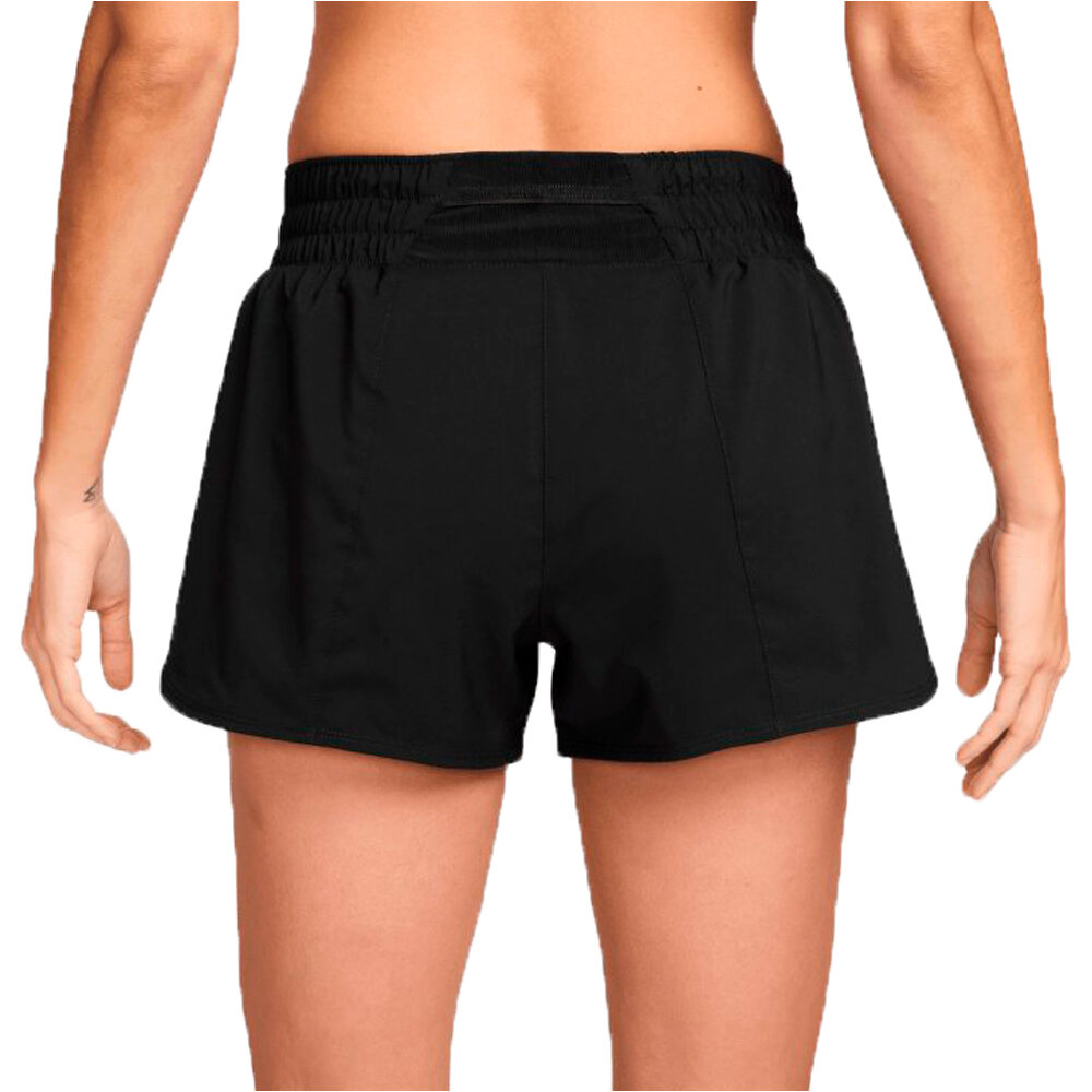 Nike pantalón running mujer DRI-FIT ONE SWOOSH NEGRO vista trasera