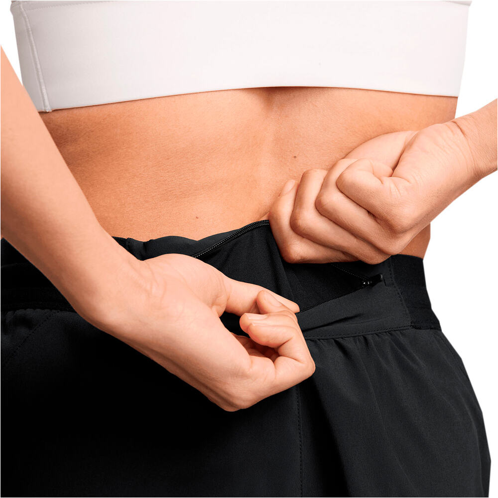 Nike pantalón running mujer DRI-FIT SWIFT 2IN1 NEGRO vista detalle