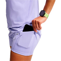 Nike pantalón running mujer W NK SWIFT DF MR 2N1 SHRT MORADO vista detalle