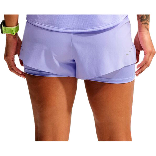Nike pantalón running mujer W NK SWIFT DF MR 2N1 SHRT MORADO