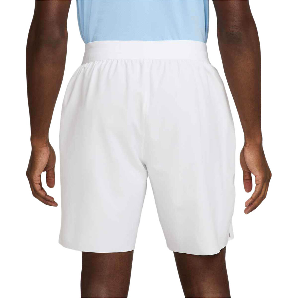 Nike pantalón tenis hombre DRI-FIT COURT ADVANTAGE BLANCO vista trasera