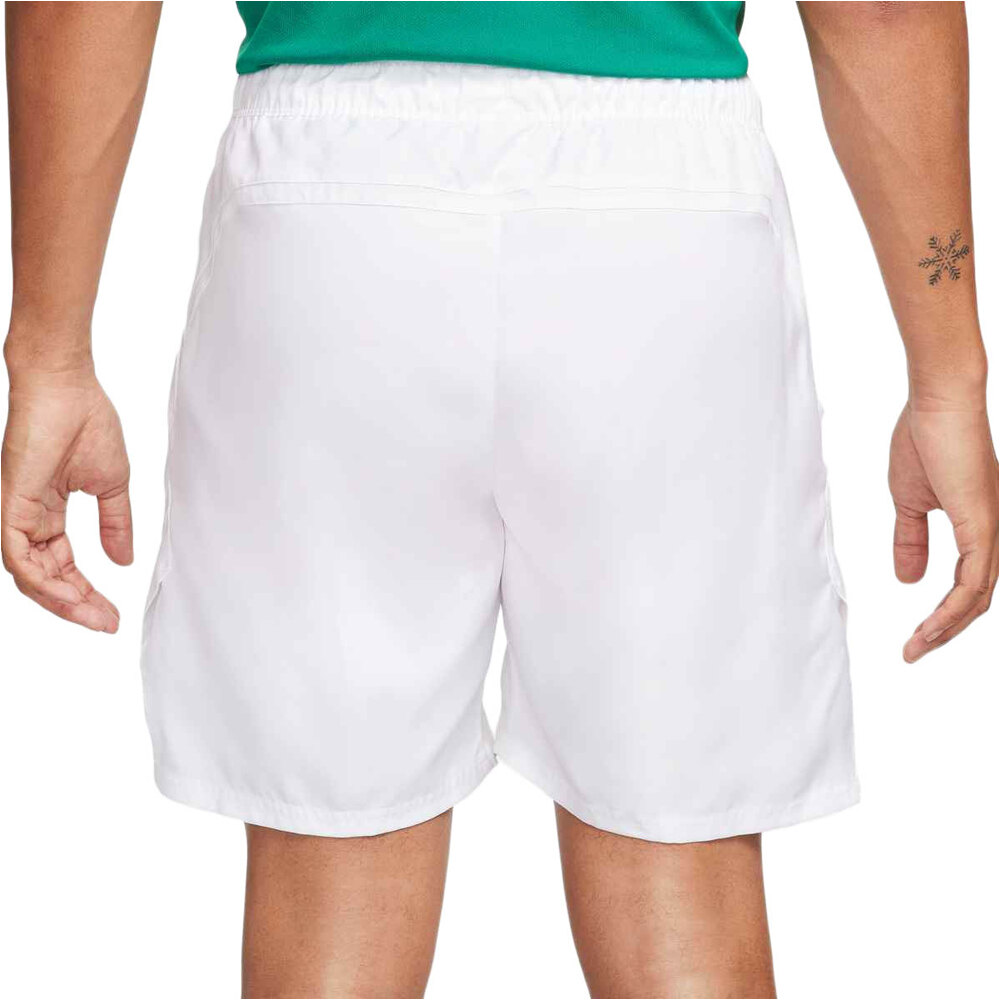 Nike pantalón tenis hombre DRI-FIT COURT VICTORY BLANCO vista trasera