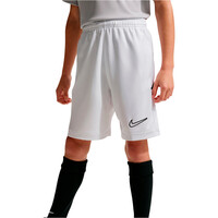 Nike pantalones cortos futbol niño DRI-FIT ACADEMY BLANCO vista frontal