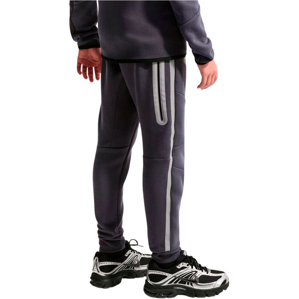 Nike pantalones largos futbol niño PSG BNSW TCH FLC JGGR RFLCT WP GRIS vista trasera