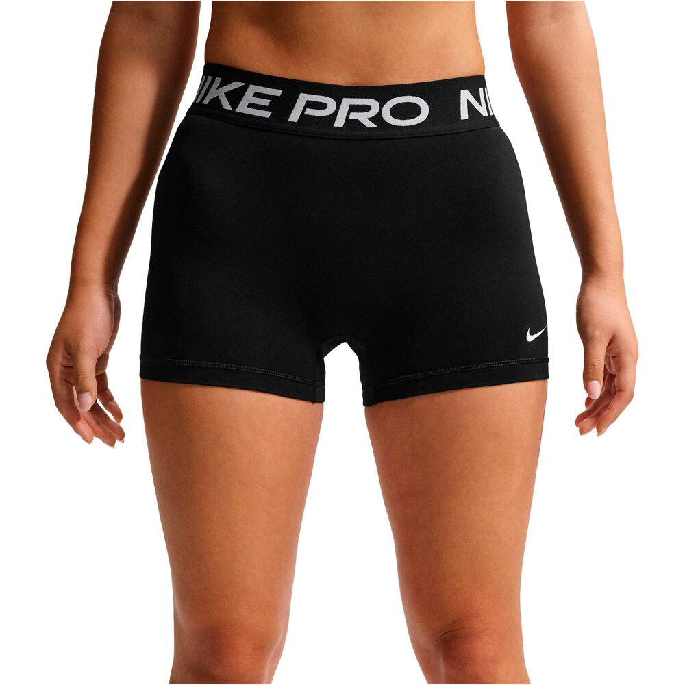 Nike pantalones y mallas cortas fitness mujer DRI-FIT PRO 365 NEGRO vista frontal