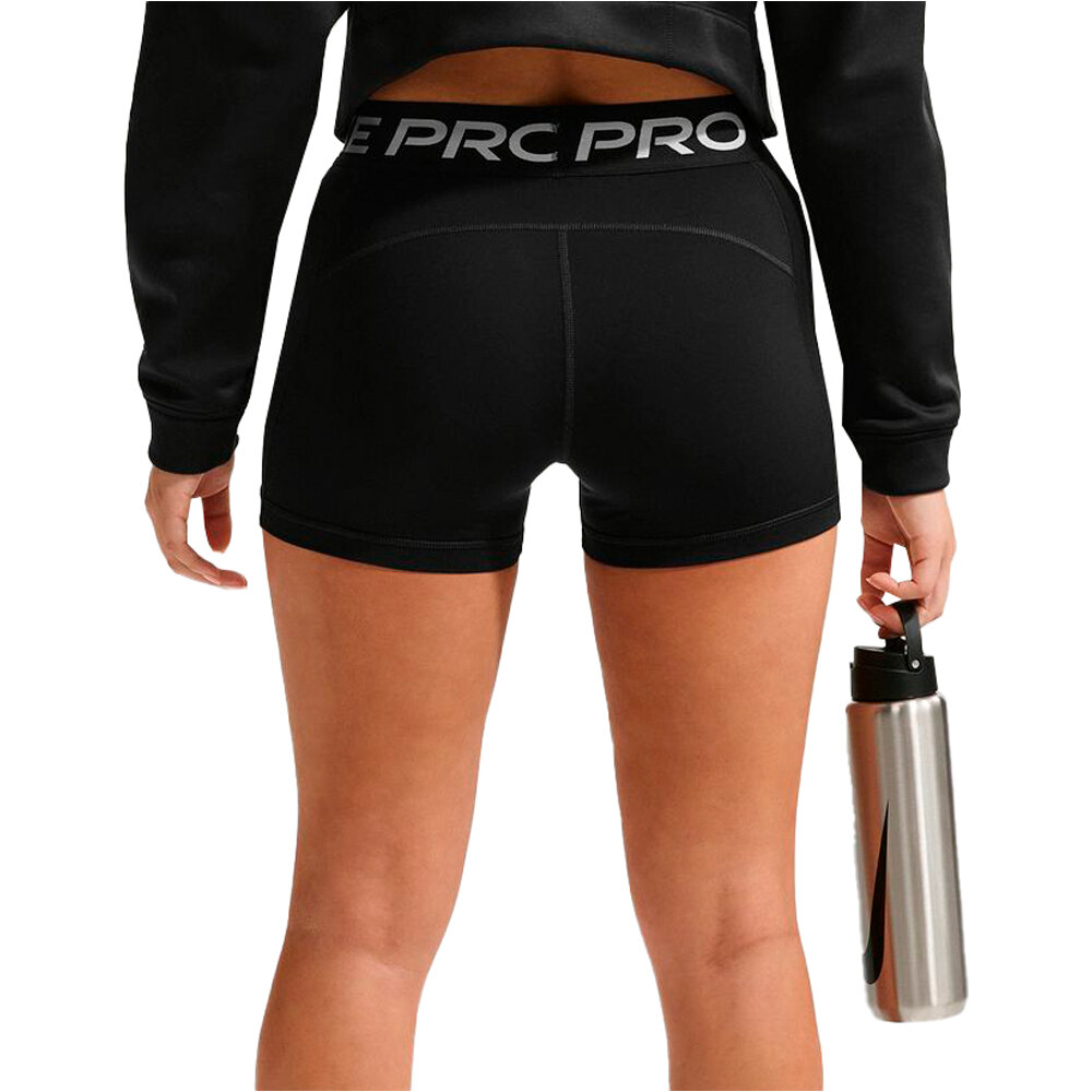 Nike pantalones y mallas cortas fitness mujer DRI-FIT PRO 365 NEGRO vista trasera
