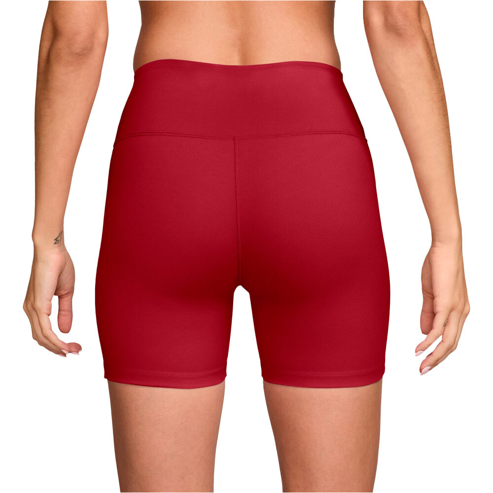 Nike pantalones y mallas cortas fitness mujer W NK DF ONE HR 5IN SHORT USEAM ROJO vista trasera