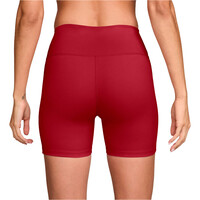 Nike pantalones y mallas cortas fitness mujer W NK DF ONE HR 5IN SHORT USEAM ROJO vista trasera