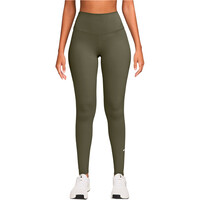 Nike pantalones y mallas largas fitness mujer DRI-FIT ONE VERDE vista frontal