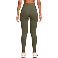 Nike pantalones y mallas largas fitness mujer DRI-FIT ONE VERDE vista trasera
