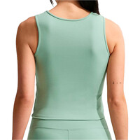 Nike pantalones y mallas largas fitness mujer DRI-FIT ONE VERDE vista trasera