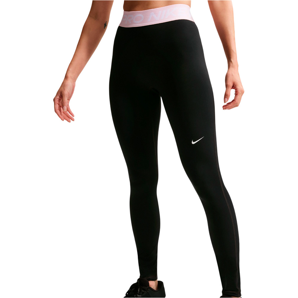 Nike pantalones y mallas largas fitness mujer DRI-FIT PRO 365 NEGRO vista detalle