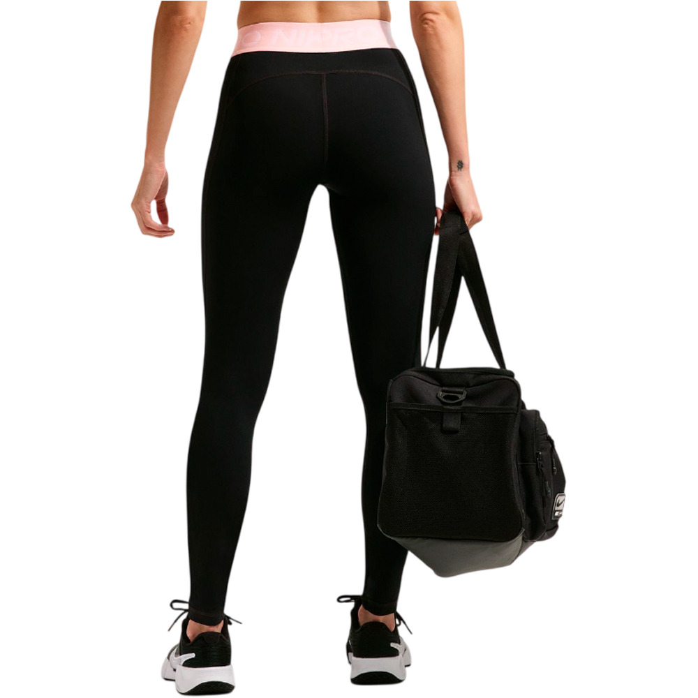 Nike pantalones y mallas largas fitness mujer DRI-FIT PRO 365 NEGRO vista trasera