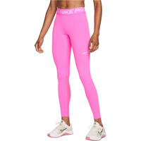 Nike pantalones y mallas largas fitness mujer PRO 365 ROSA vista frontal