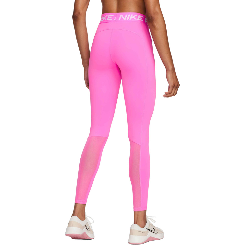 Nike pantalones y mallas largas fitness mujer PRO 365 ROSA vista trasera