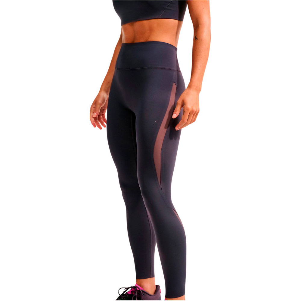 Nike pantalones y mallas largas fitness mujer W NK DF UNVRSA 7/8 TIGHT MESH GRIS vista detalle