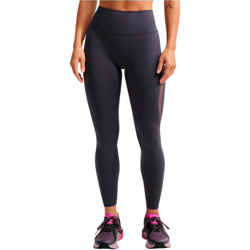 Nike pantalones y mallas largas fitness mujer W NK DF UNVRSA 7/8 TIGHT MESH GRIS vista frontal