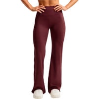 Nike pantalones y mallas largas fitness mujer W NK DF ZENVY HR FLARE USEAM NEGRO vista frontal
