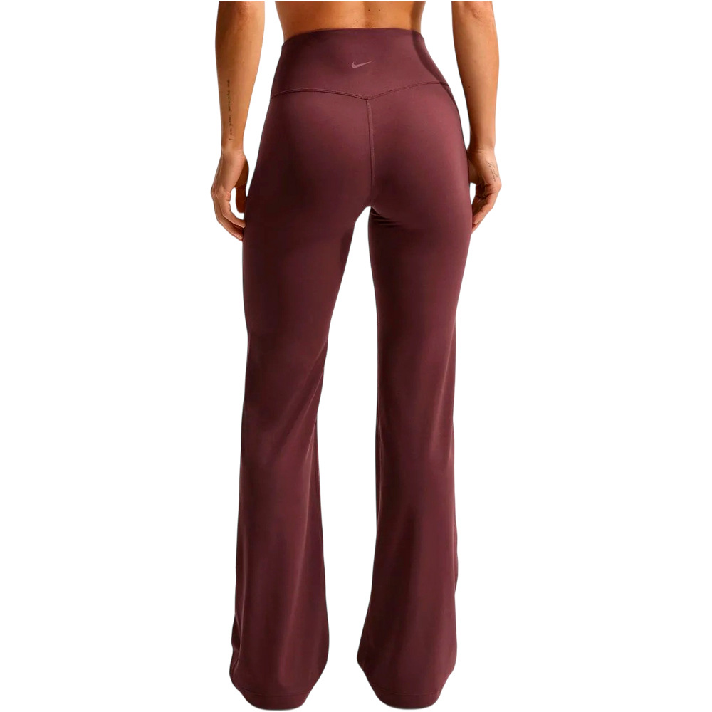 Nike pantalones y mallas largas fitness mujer W NK DF ZENVY HR FLARE USEAM NEGRO vista trasera
