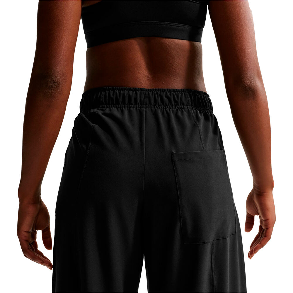 Nike pantalones y mallas largas fitness mujer W NK ONE DF WVN WIDE LEG NEGRO 03