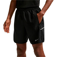Nike pantaloneta técnica hombre DRI-FIT MILER 2IN1 NEGRO vista detalle