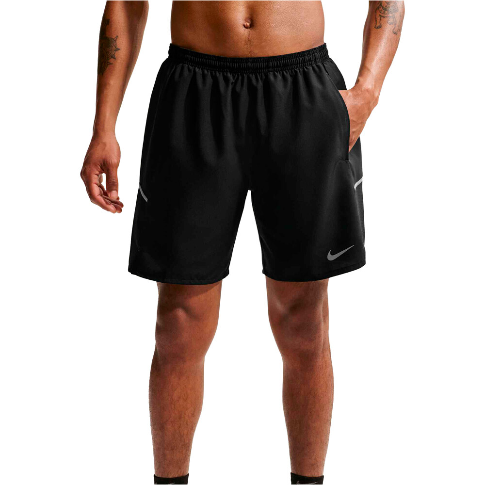 Nike pantaloneta técnica hombre DRI-FIT MILER NEGRO vista detalle