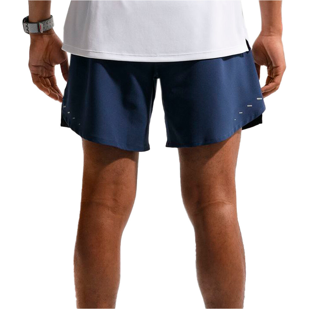 Nike pantaloneta técnica hombre M NK DF STRIDE 2IN1 7IN SHORT AZUL vista trasera