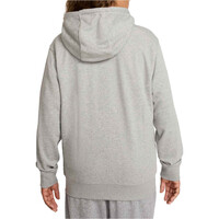 Nike sudadera hombre CLUB GRIS vista trasera
