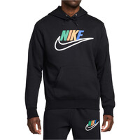 Nike sudadera hombre CLUB HDY FUTURA BLOCK NEGRO vista frontal