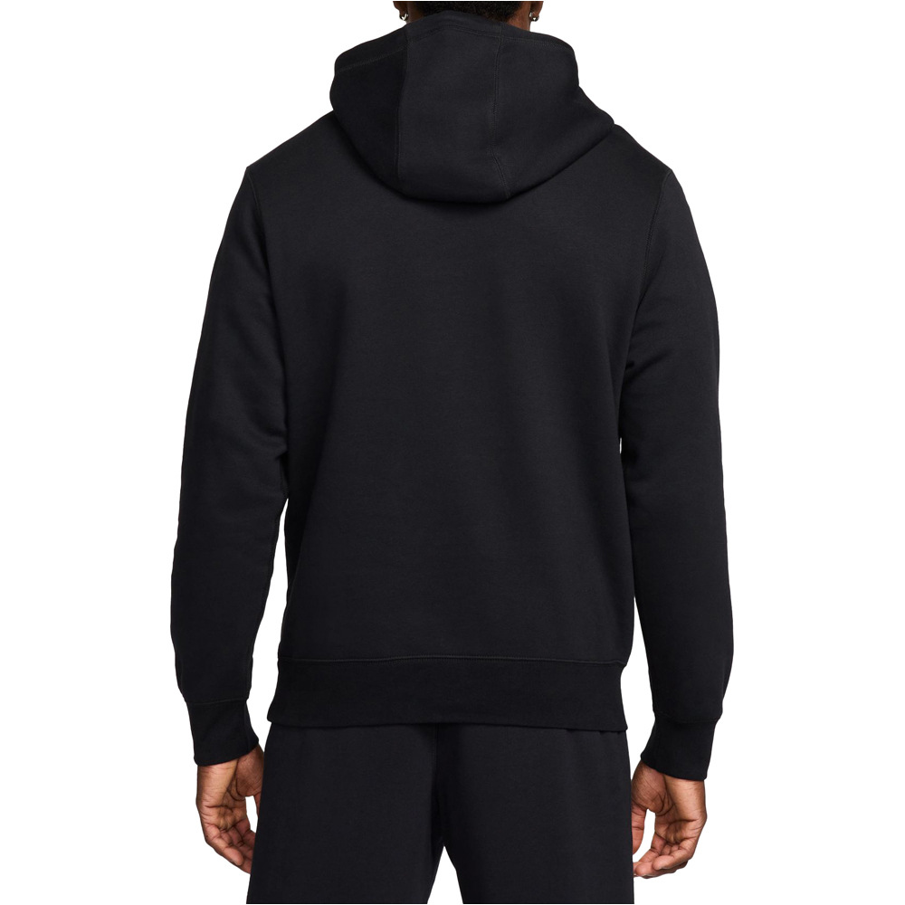 Nike sudadera hombre CLUB HDY FUTURA BLOCK NEGRO vista trasera