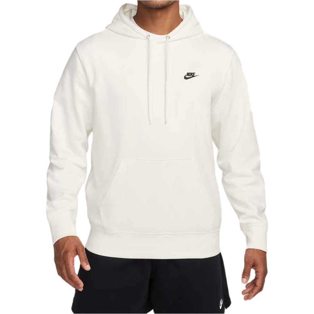 Nike sudadera hombre CLUB MARRON vista frontal