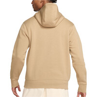 Nike sudadera hombre CLUB MARRON vista trasera