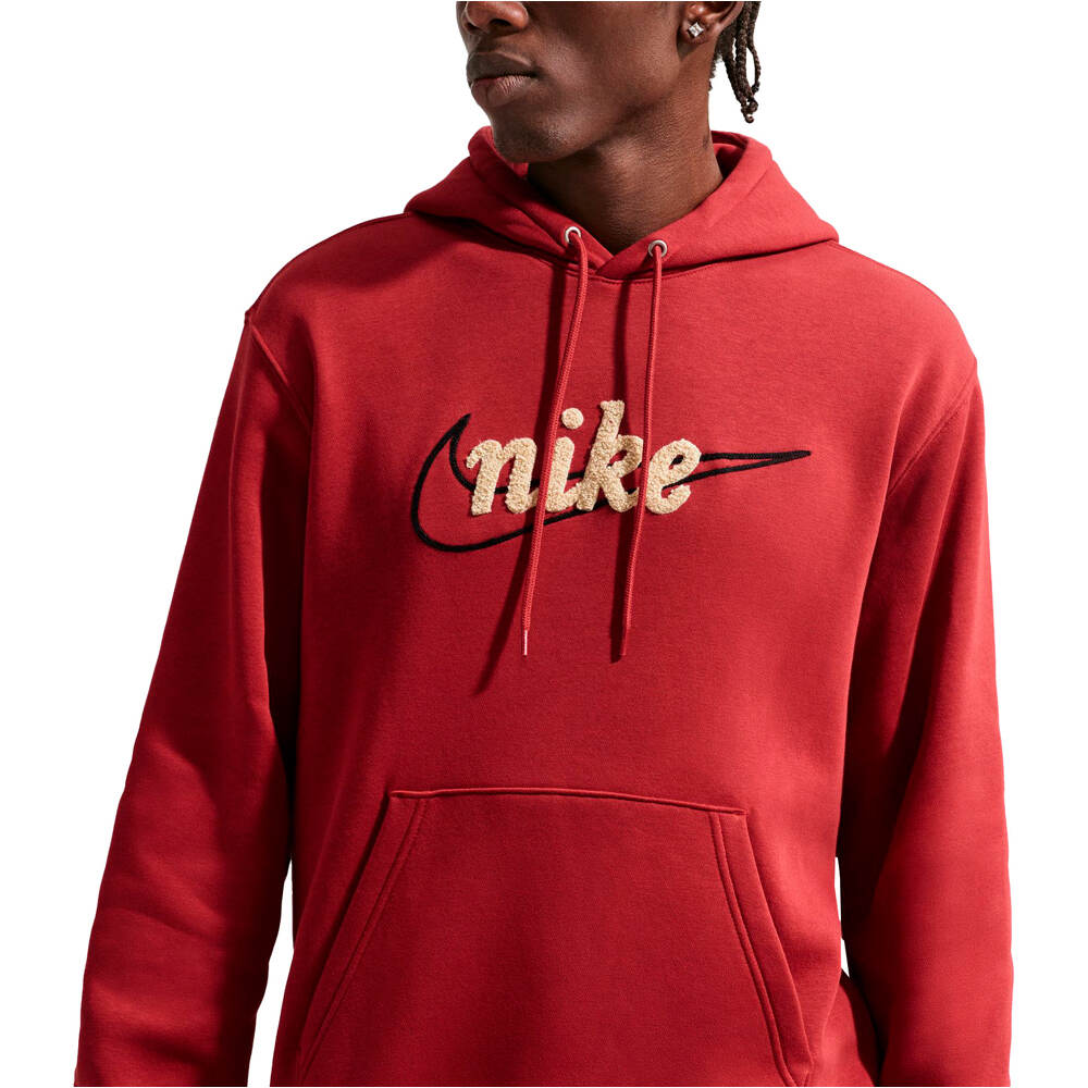 Nike sudadera hombre CLUB ROJO vista detalle