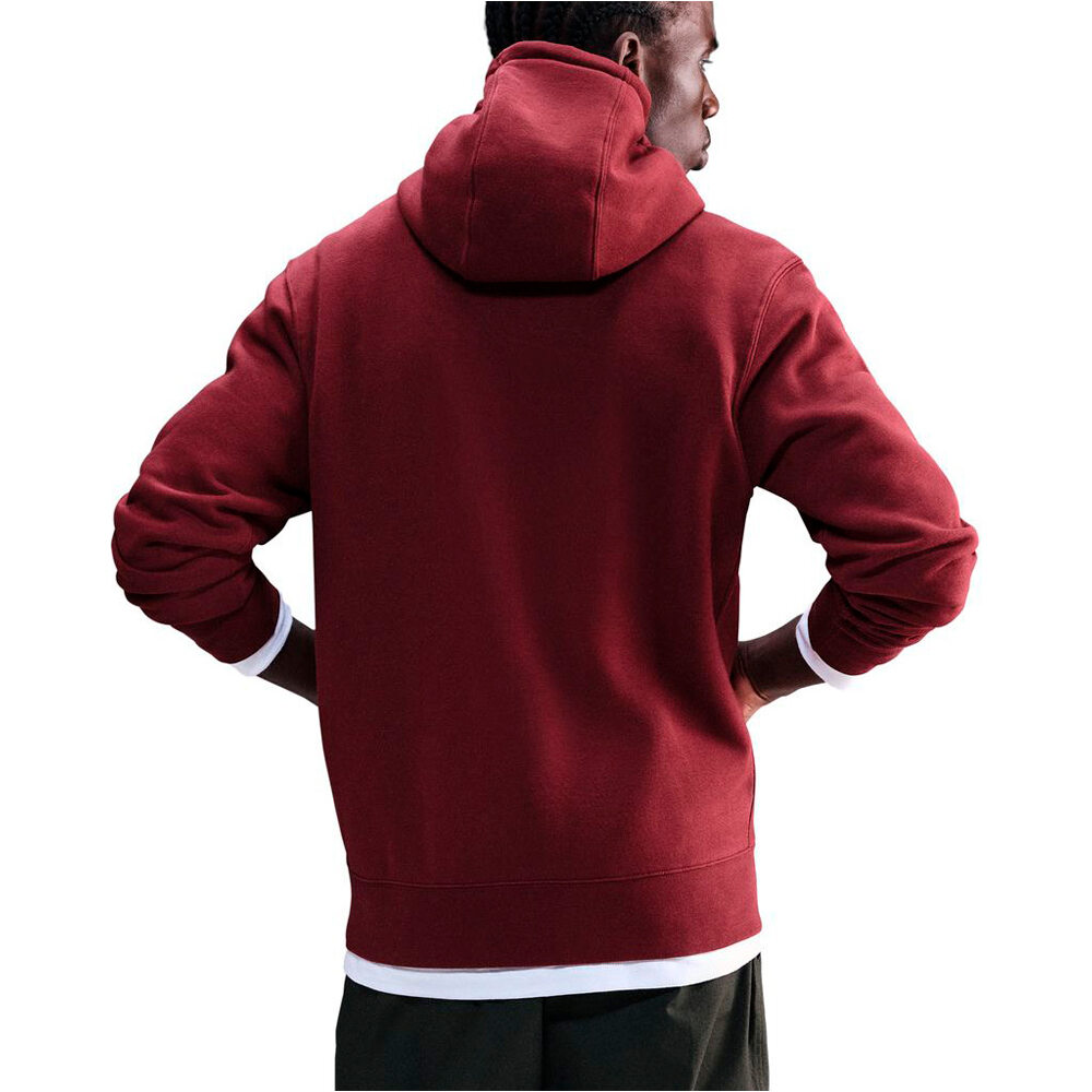 Nike sudadera hombre CLUB ROJO vista trasera
