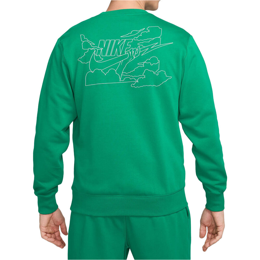 Nike sudadera hombre CLUB VERDE vista trasera