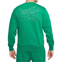 Nike sudadera hombre CLUB VERDE vista trasera