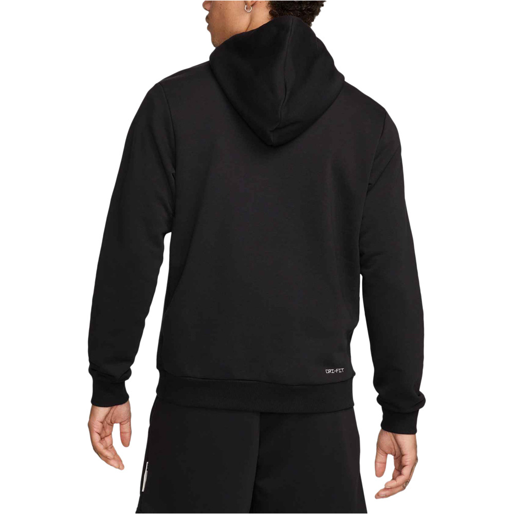 Nike sudadera hombre DRI-FIT STANDARD ISSUE NEGRO vista trasera