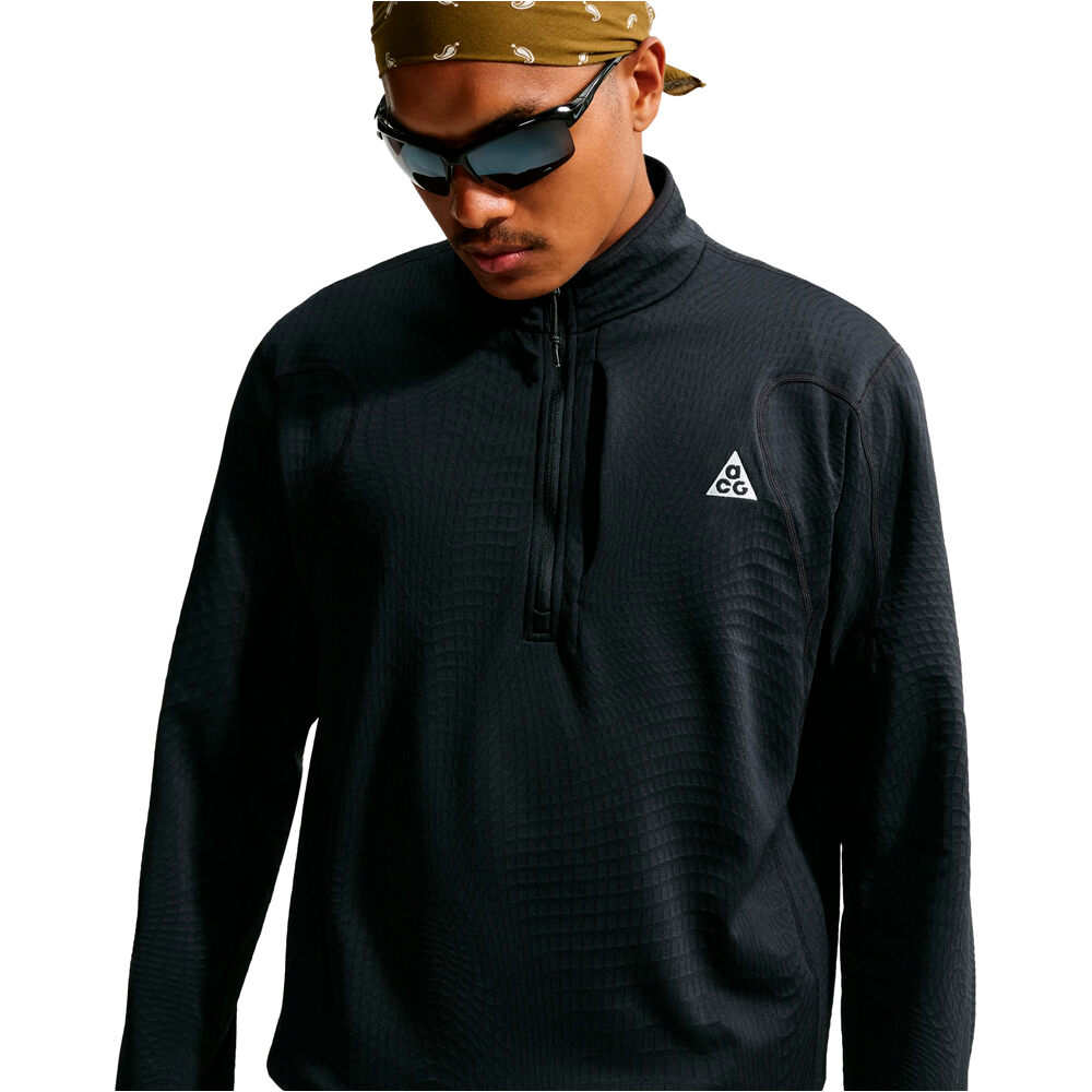 Nike sudadera hombre M ACG TF WOLF GRID HZ TOP NEGRO vista detalle