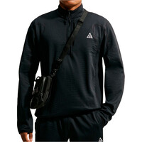 Nike sudadera hombre M ACG TF WOLF GRID HZ TOP NEGRO vista frontal