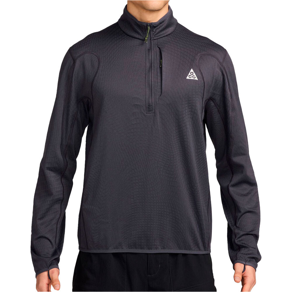 Nike sudadera hombre M ACG TF WOLF GRID HZ TOP VERDE vista frontal