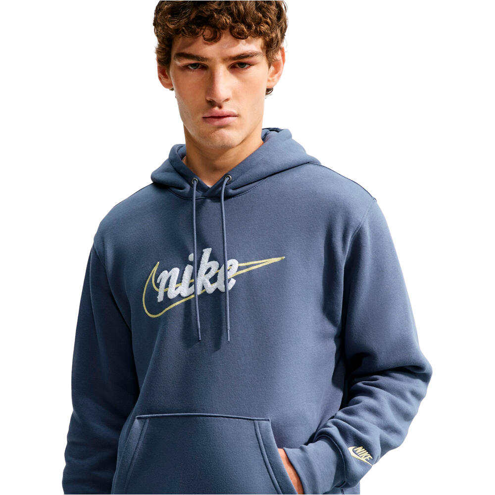 Nike sudadera hombre M NK CLUB BB HOODIE CTB AZUL vista detalle