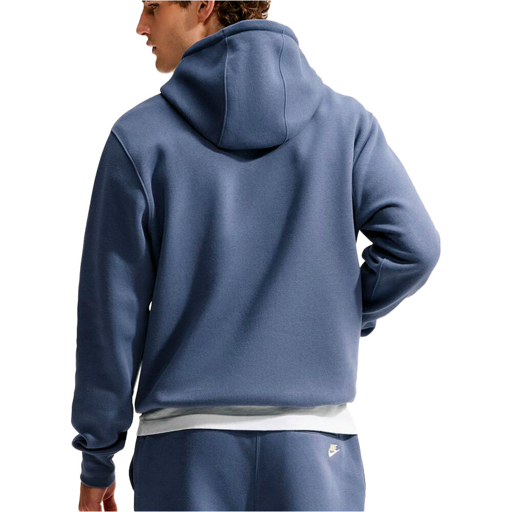 Nike sudadera hombre M NK CLUB BB HOODIE CTB AZUL vista trasera
