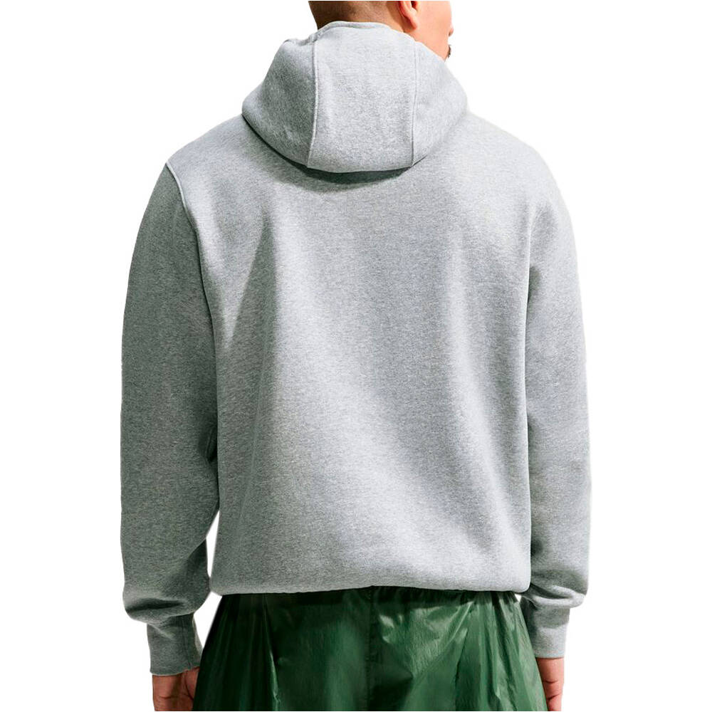 Nike sudadera hombre M NK CLUB BB HOODIE CTB GRIS vista trasera
