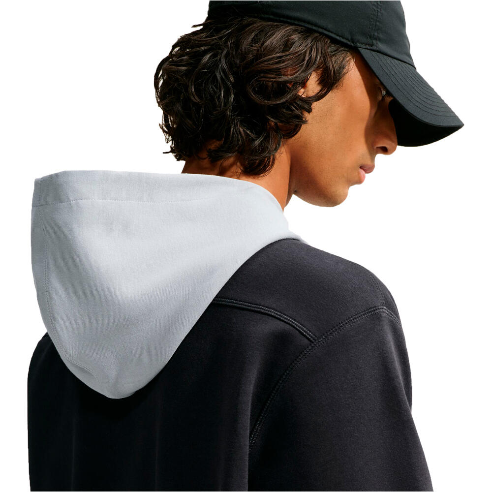 Nike sudadera hombre M NK CLUB VARSITY HOODIE NEGRO 03