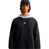 Nike sudadera hombre M NK CLUB VARSITY HOODIE NEGRO vista detalle